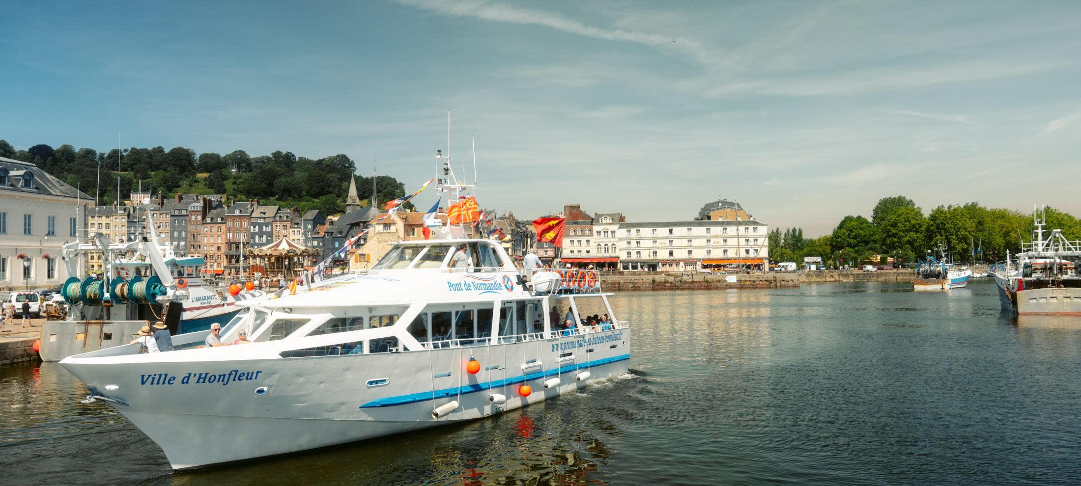 Fond mobile La ville d’Honfleur & la Calypso