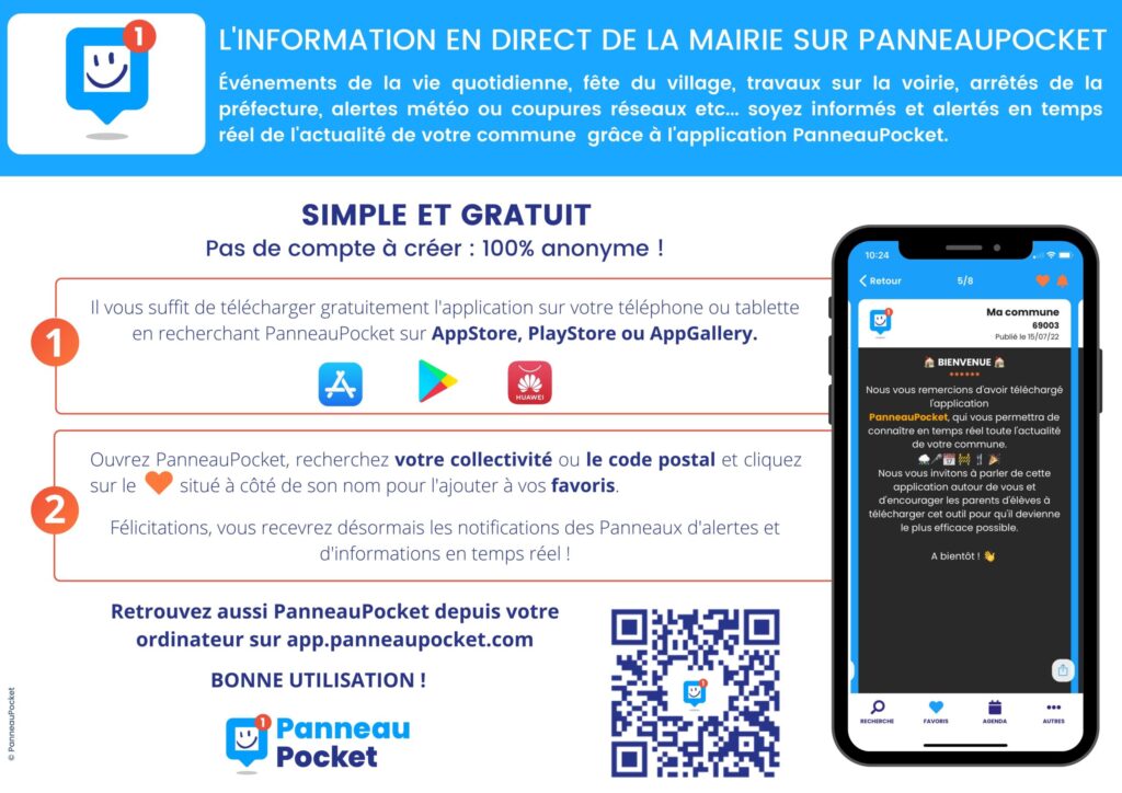 L'information en direct sur l'application PanneauPocket