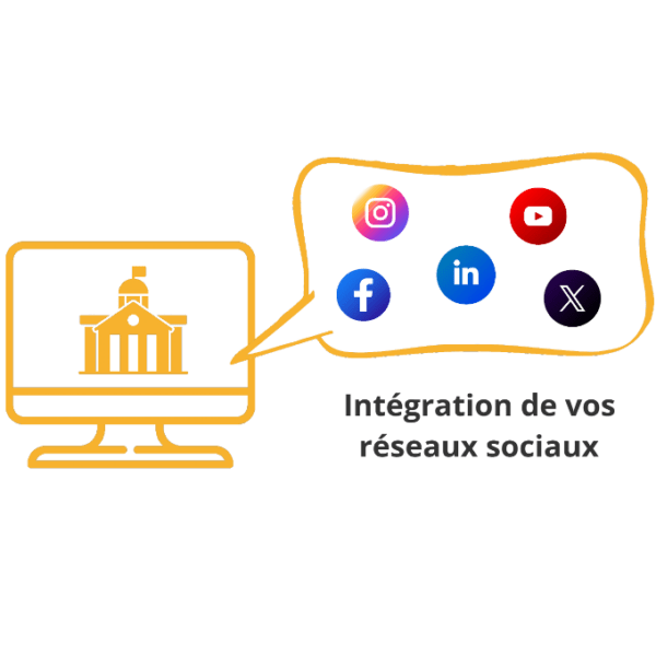 Site internet Intégration de vos réseaux sociaux 